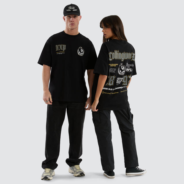 Collingwood Magpies Fallback Tee Jet Black