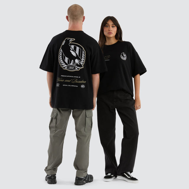 Collingwood Magpies Legacy Loopback Tee Jet Black