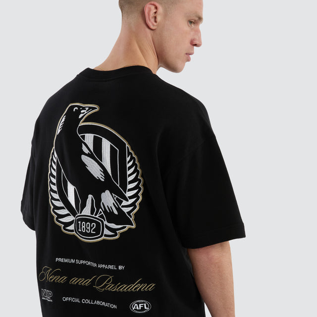 Collingwood Magpies Legacy Loopback Tee Jet Black