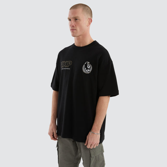 Collingwood Magpies Legacy Loopback Tee Jet Black