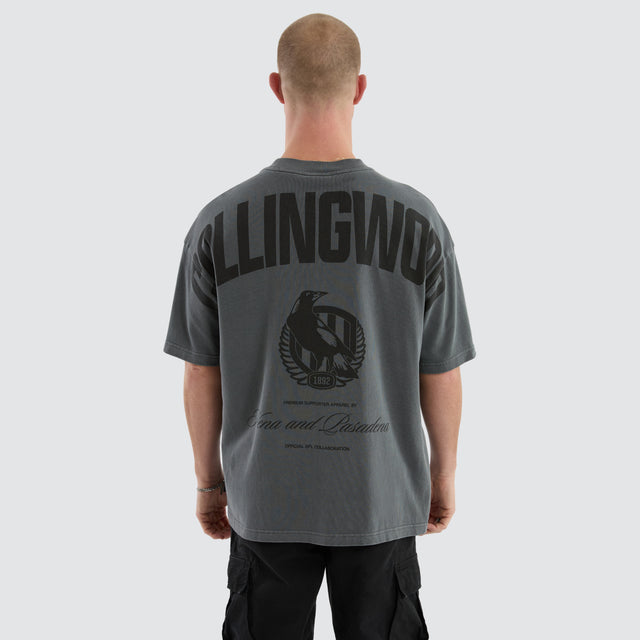 Collingwood Magpies Hunter Tee Pigment Charcoal