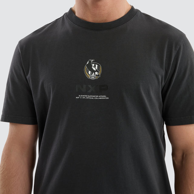 Collingwood Magpies Resident Tee Pigment Asphalt