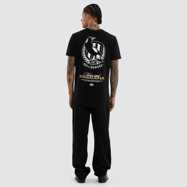 Collingwood Magpies Grand Dual Curved Tee Jet Black