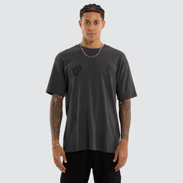Collingwood Magpies Champions Box Fit Tee Asphalt