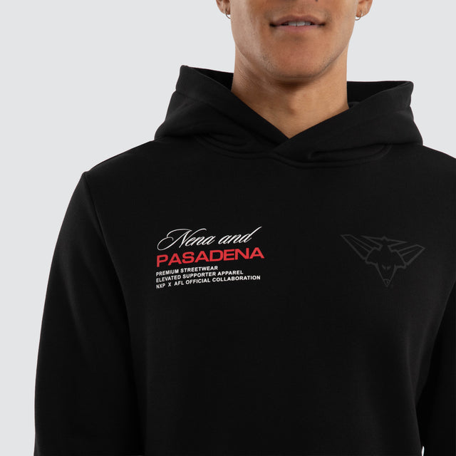 Essendon Bombers AFL Recovery Hoodie Jet Black
