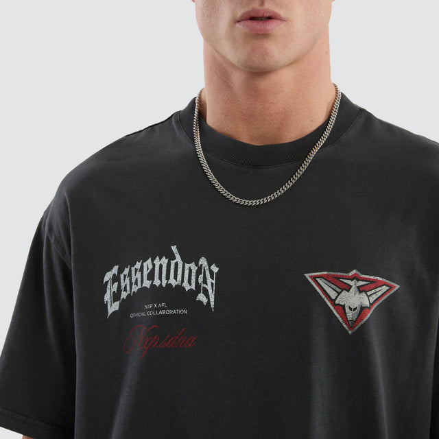 Essendon Vintage Goth Tee Pigment Asphalt