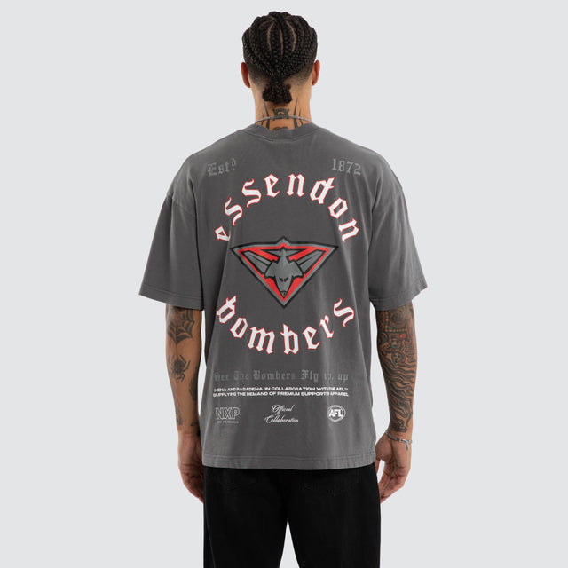 Essendon Bombers Off-Season Tee Pigment Charcoal
