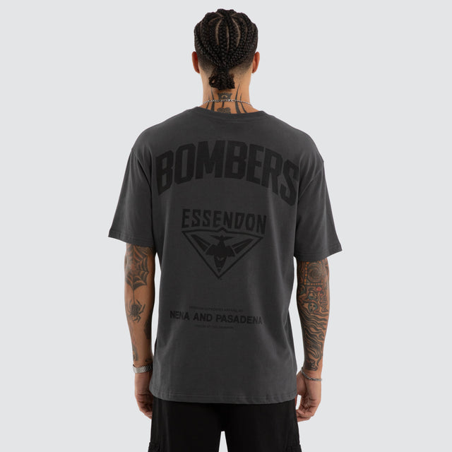 Essendon Bombers Champions Box Fit Tee Asphalt