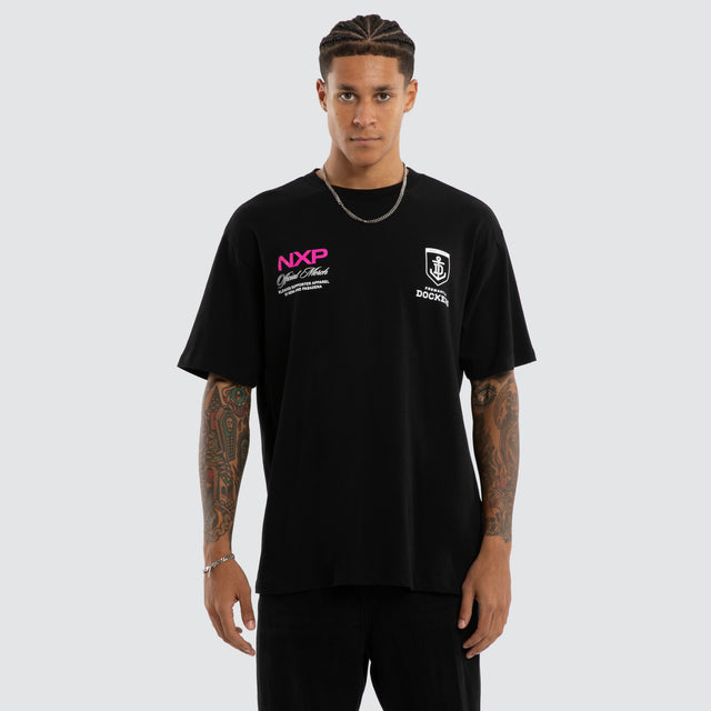 Fremantle Dockers Grand Box Fit Tee Jet Black
