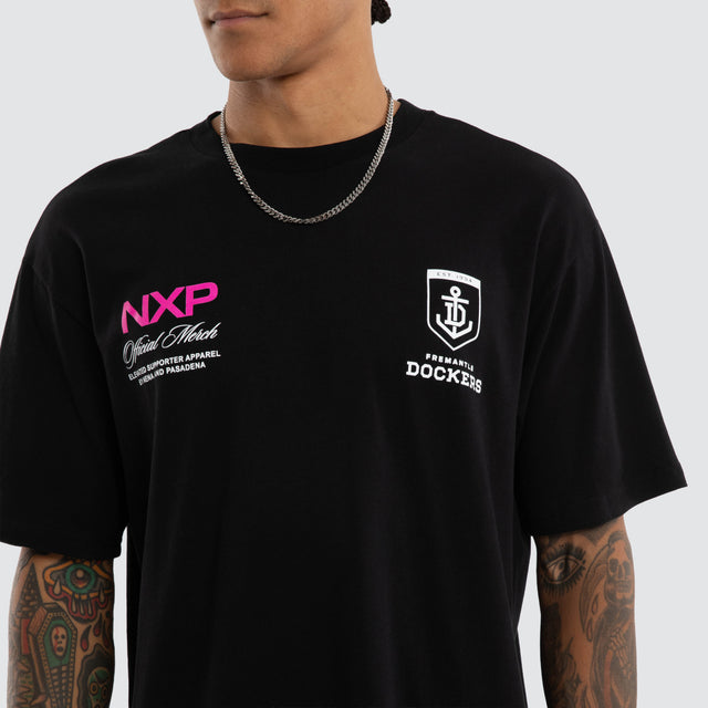 Fremantle Dockers Grand Box Fit Tee Jet Black