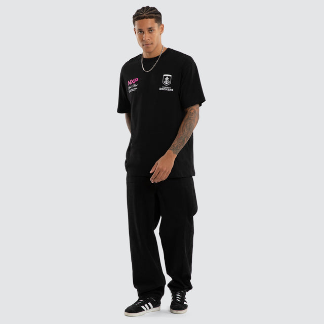 Fremantle Dockers Grand Box Fit Tee Jet Black