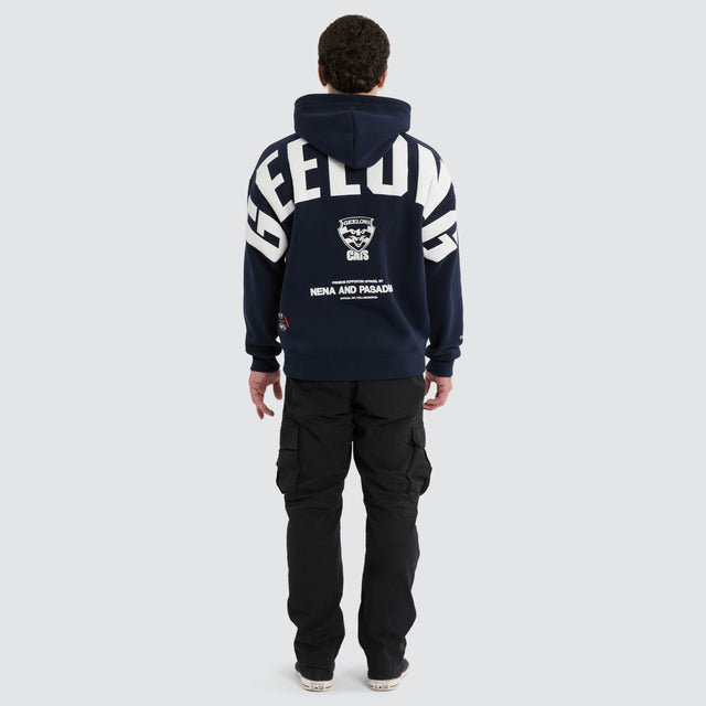 Geelong Cats Top Tier Hoodie Navy