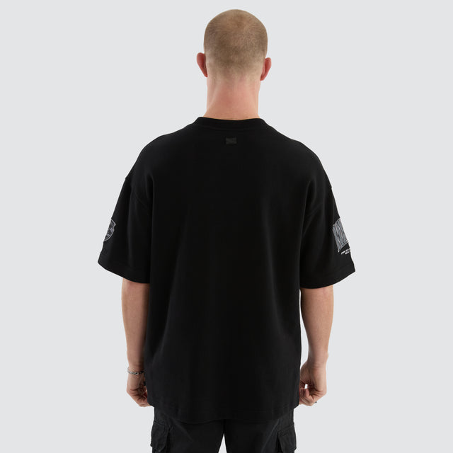Geelong Cats Game-On Loopback Tee Jet Black
