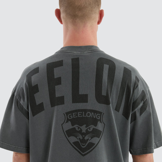 Geelong Cats Hunter Tee Pigment Charcoal