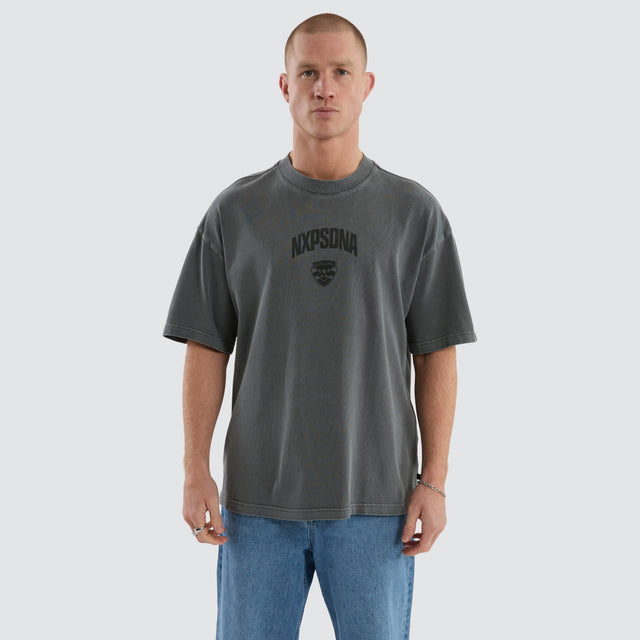Geelong Cats Hunter Tee Pigment Charcoal