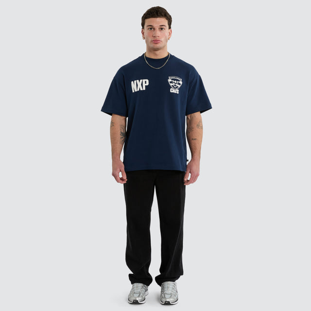 Geelong Cats Archive Loopback Raptor Tee Navy