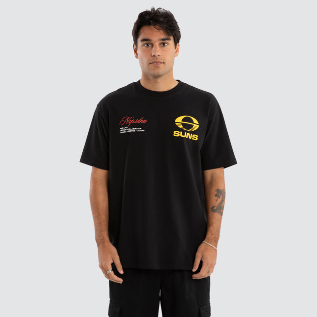 Gold Coast Suns AFL Season Tee Jet Black