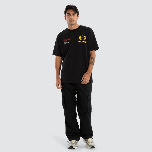 Gold Coast Suns AFL Season Tee Jet Black
