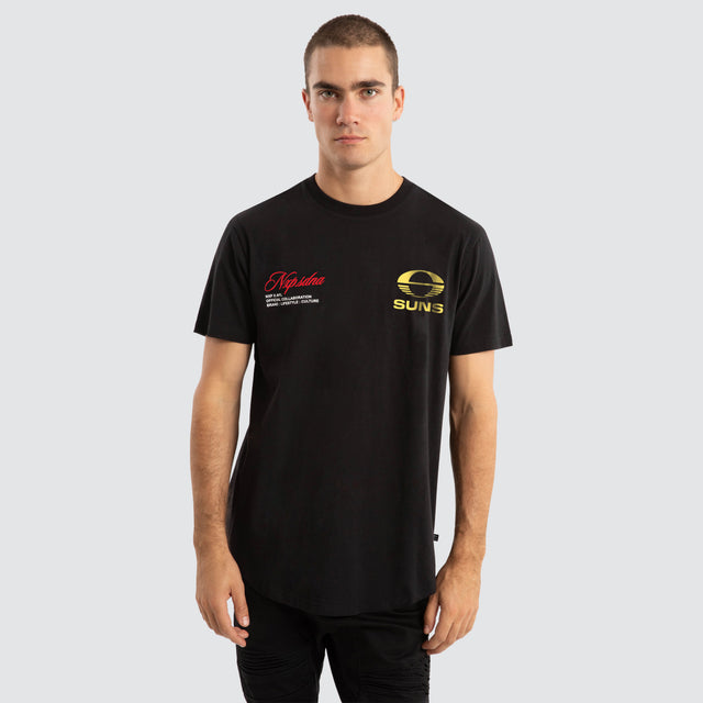 Gold Coast Suns AFL Prime Tee Jet Black
