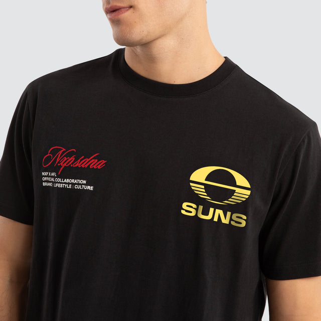 Gold Coast Suns AFL Prime Tee Jet Black