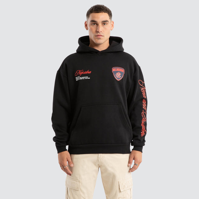 Melbourne Demons AFL Season Hoodie Jet Black