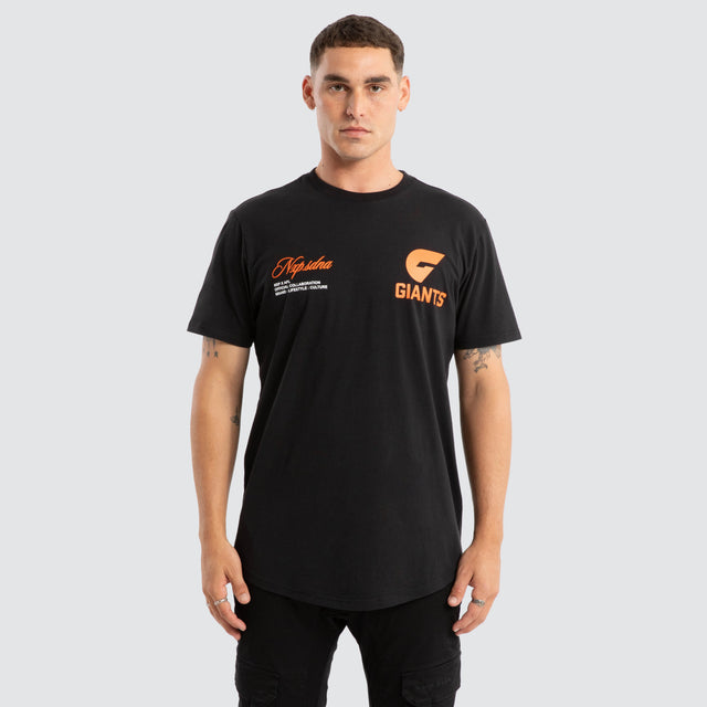 GWS Giants AFL Prime Tee Jet Black