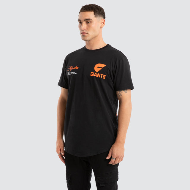 GWS Giants AFL Prime Tee Jet Black