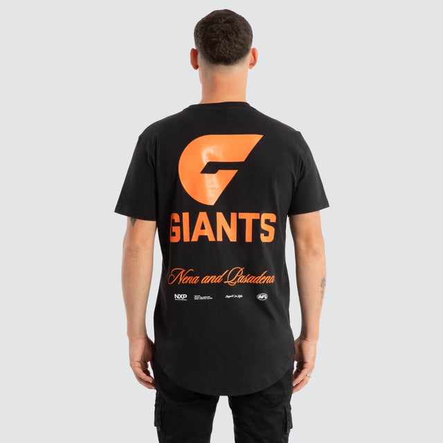 GWS Giants AFL Prime Tee Jet Black