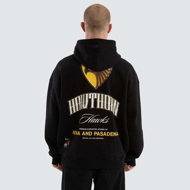 Hawthorn Hawks Fighter Hoodie Jet Black