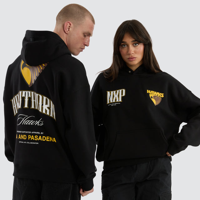 Hawthorn Hawks Fighter Hoodie Jet Black