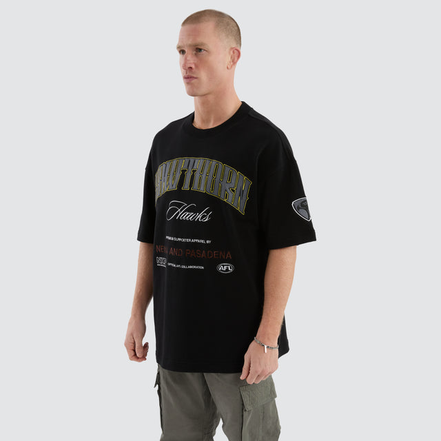 Hawthorn Hawks Game-On Loopback Tee Jet Black