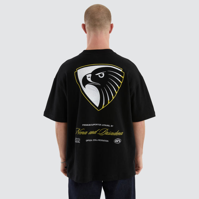 Hawthorn Hawks Legacy Loopback Tee Jet Black