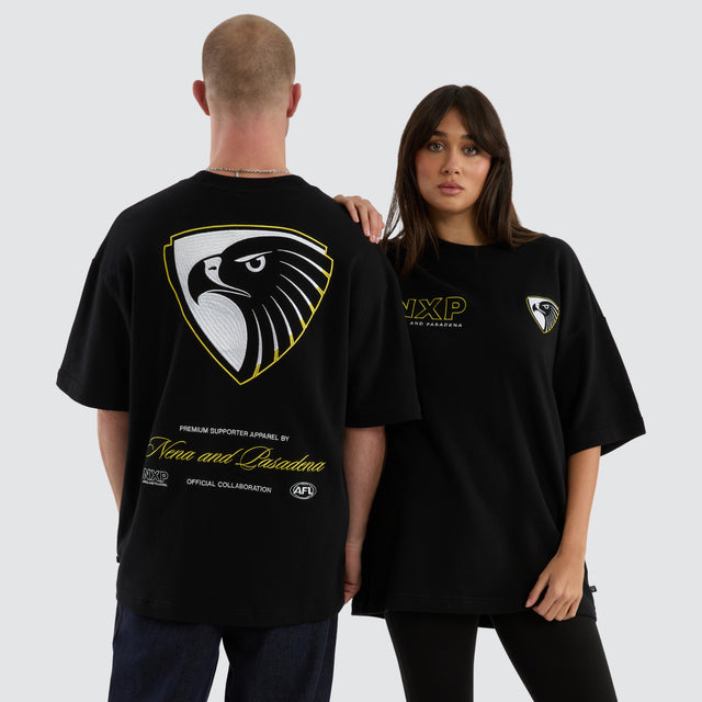 Hawthorn Hawks Legacy Loopback Tee Jet Black
