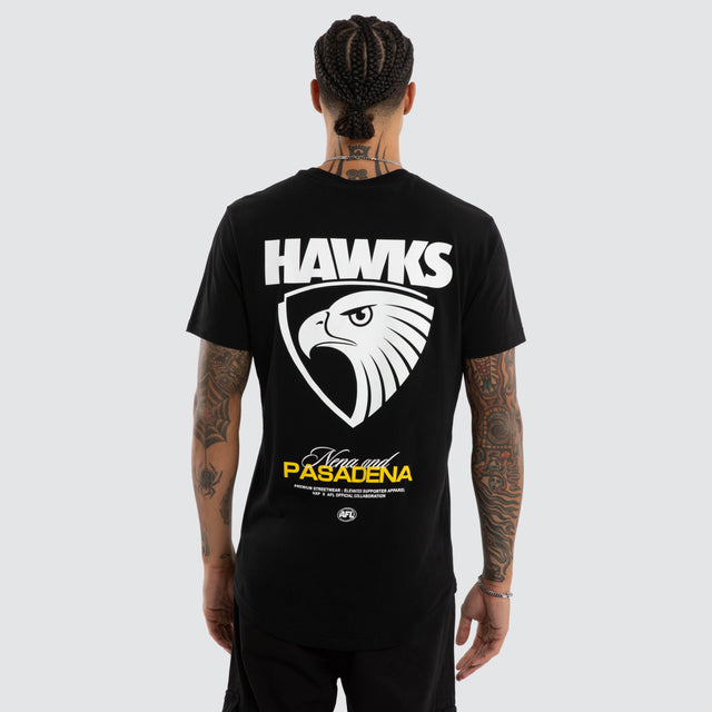 Hawthorn Hawks Grand Dual Curved Tee Jet Black