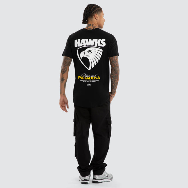 Hawthorn Hawks Grand Dual Curved Tee Jet Black