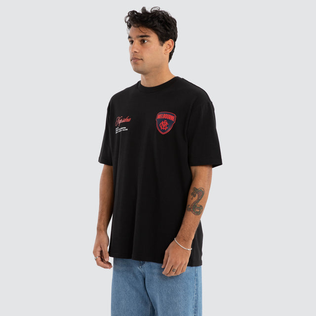 Melbourne Demons AFL Season Tee Jet Black