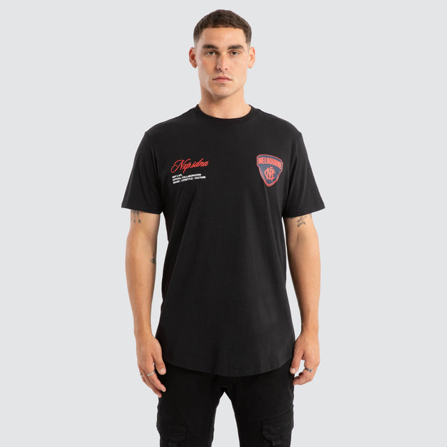 Melbourne Demons AFL Prime Tee Jet Black