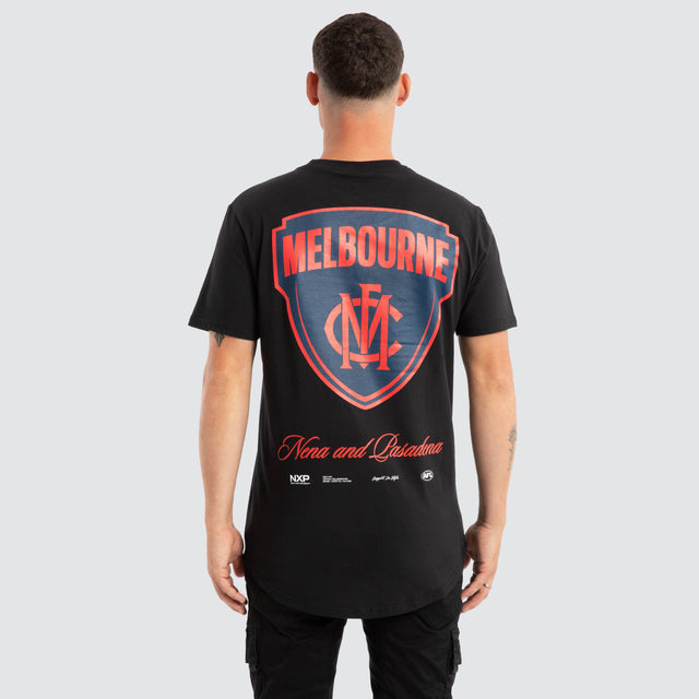 Melbourne Demons AFL Prime Tee Jet Black