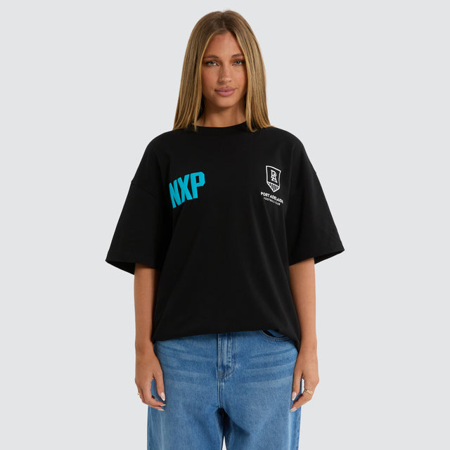 Port Adelaide Power Archive Raptor Tee Jet Black