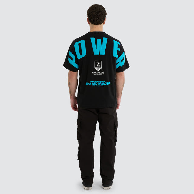 Port Adelaide Power Archive Raptor Tee Jet Black