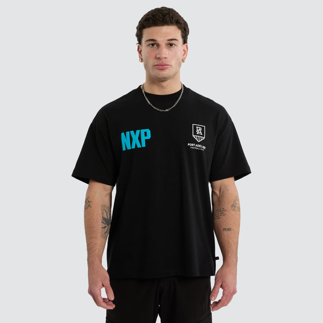 Port Adelaide Power Archive Raptor Tee Jet Black