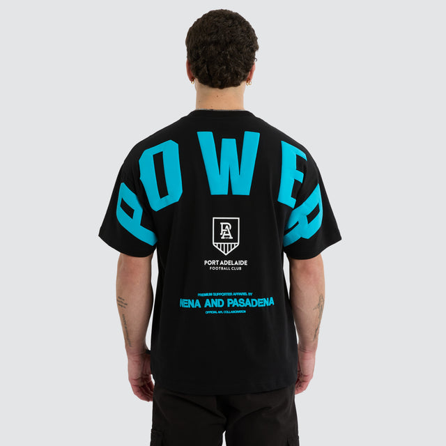 Port Adelaide Power Archive Raptor Tee Jet Black