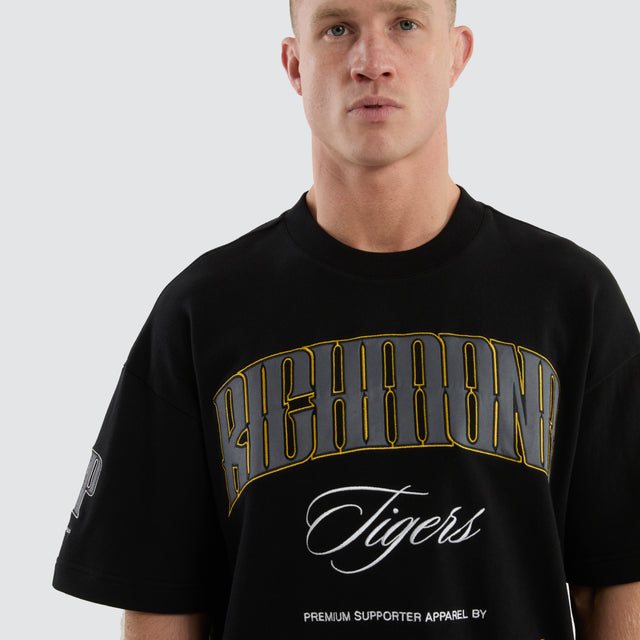 Richmond Tigers Game-On Loopback Tee Jet Black