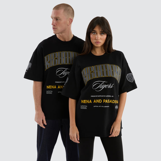 Richmond Tigers Game-On Loopback Tee Jet Black