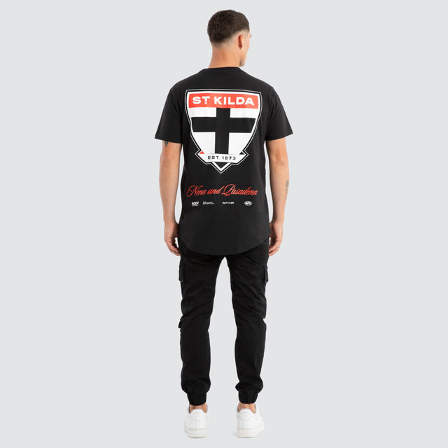 St Kilda Saints AFL Prime Tee Jet Black