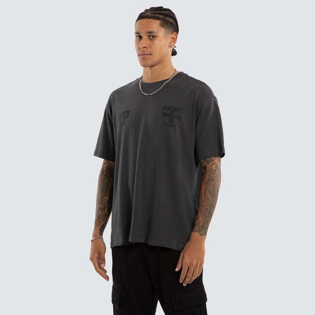 St Kilda Saints Champions Box Fit Tee Asphalt