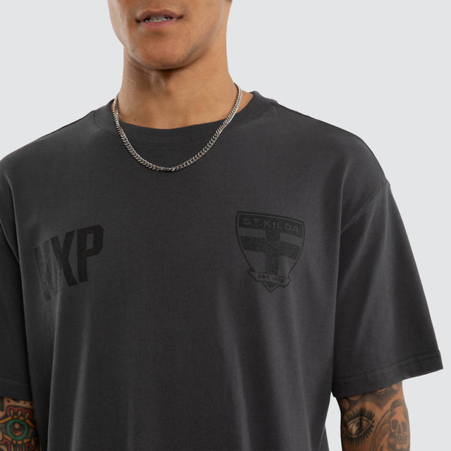 St Kilda Saints Champions Box Fit Tee Asphalt