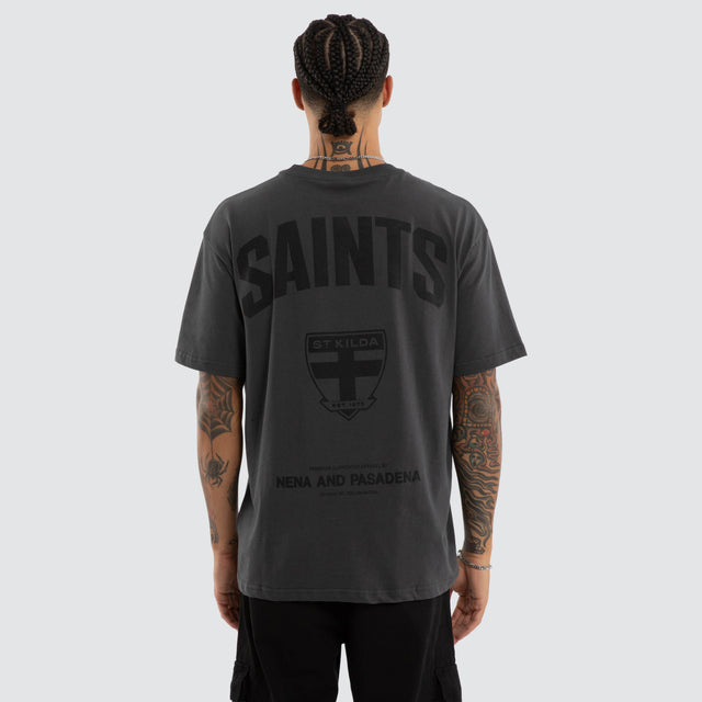 St Kilda Saints Champions Box Fit Tee Asphalt