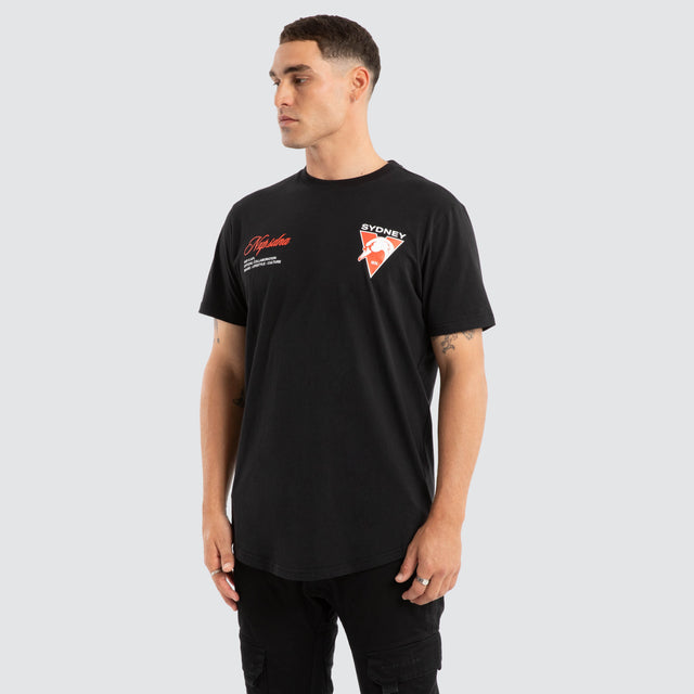 Sydney Swans AFL Prime Tee Jet Black
