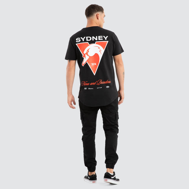 Sydney Swans AFL Prime Tee Jet Black